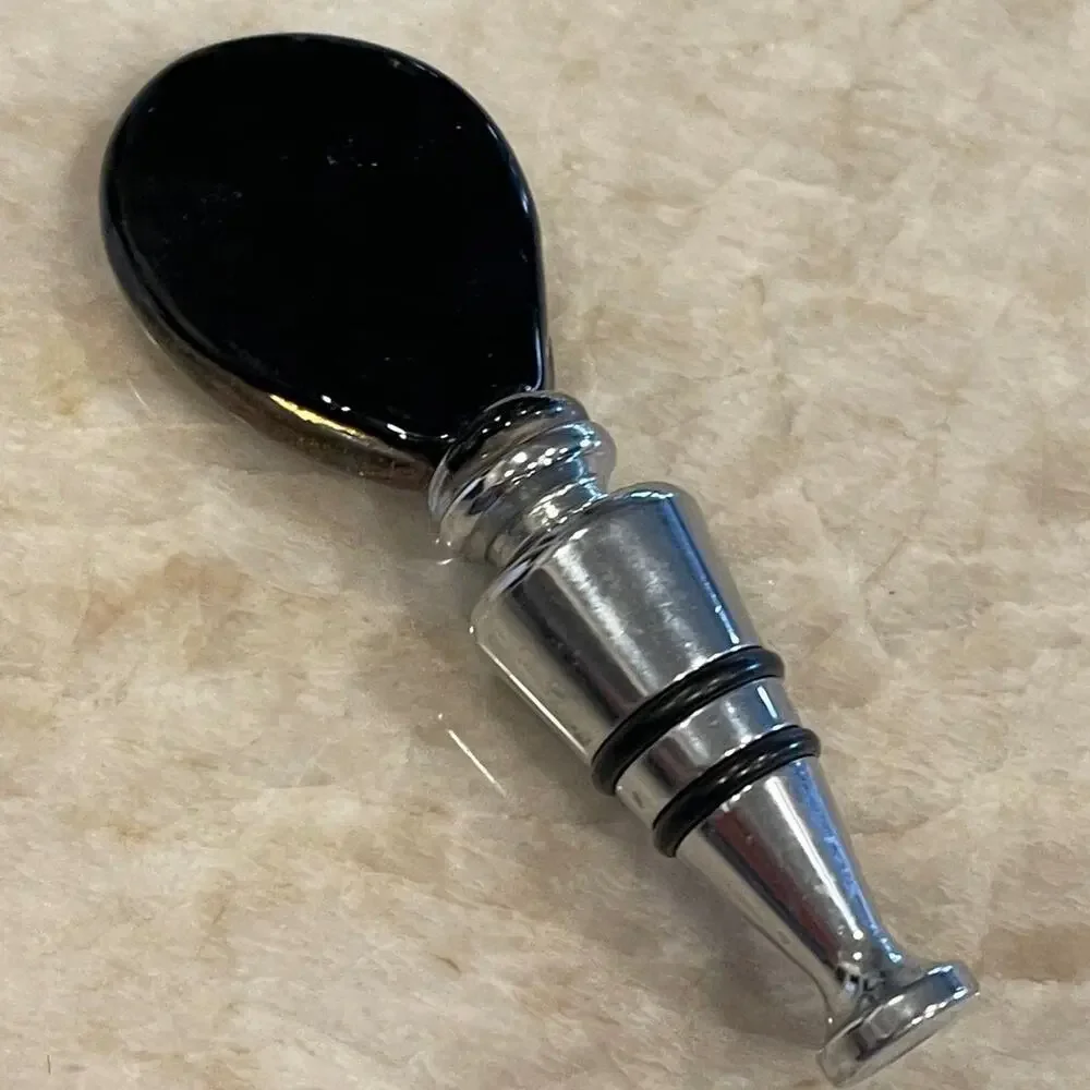 Gold Murano glass wine stopper Italy